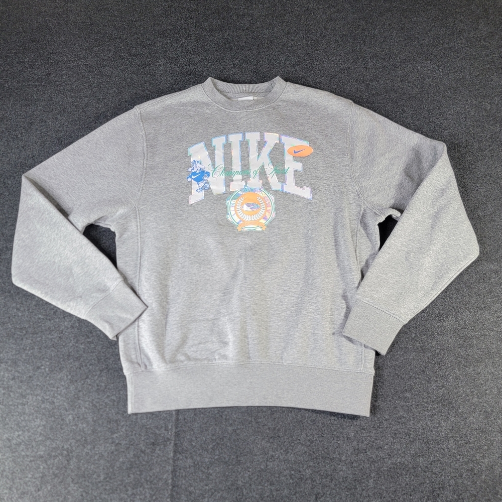 Nike Sportswear Champions Of Sport Men's Long Sleeved Sweatshirt Grey Size Small